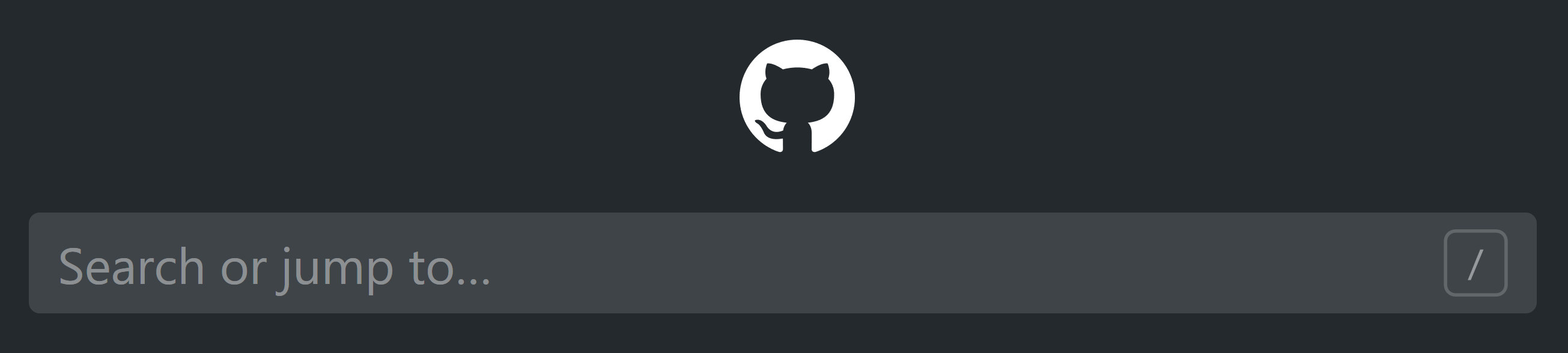 GitHub's search bar