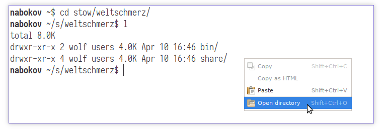 Open directory context menu entry in weltschmerz